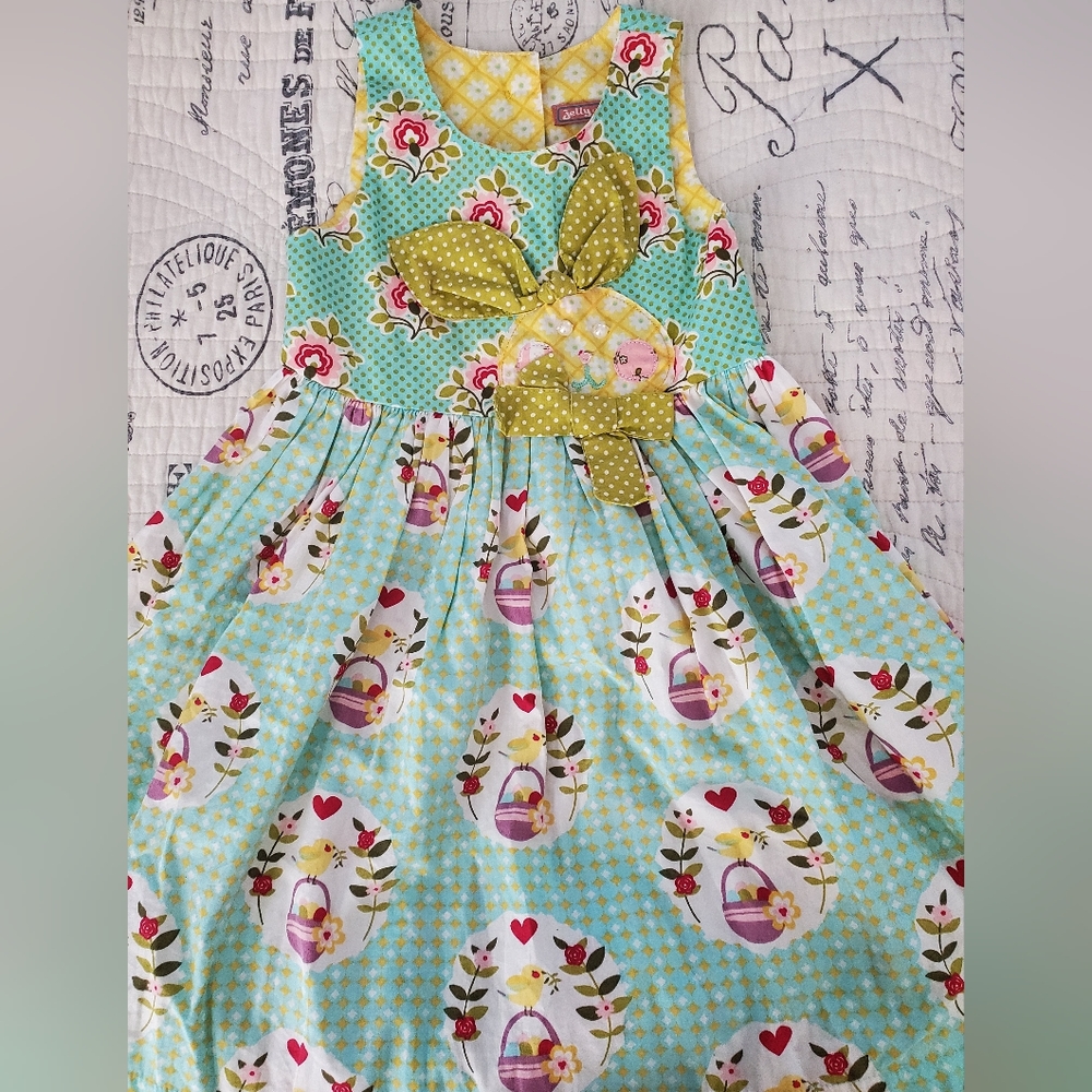 Jelly the Pug Easter Dress - Girls Size 5 - nwot